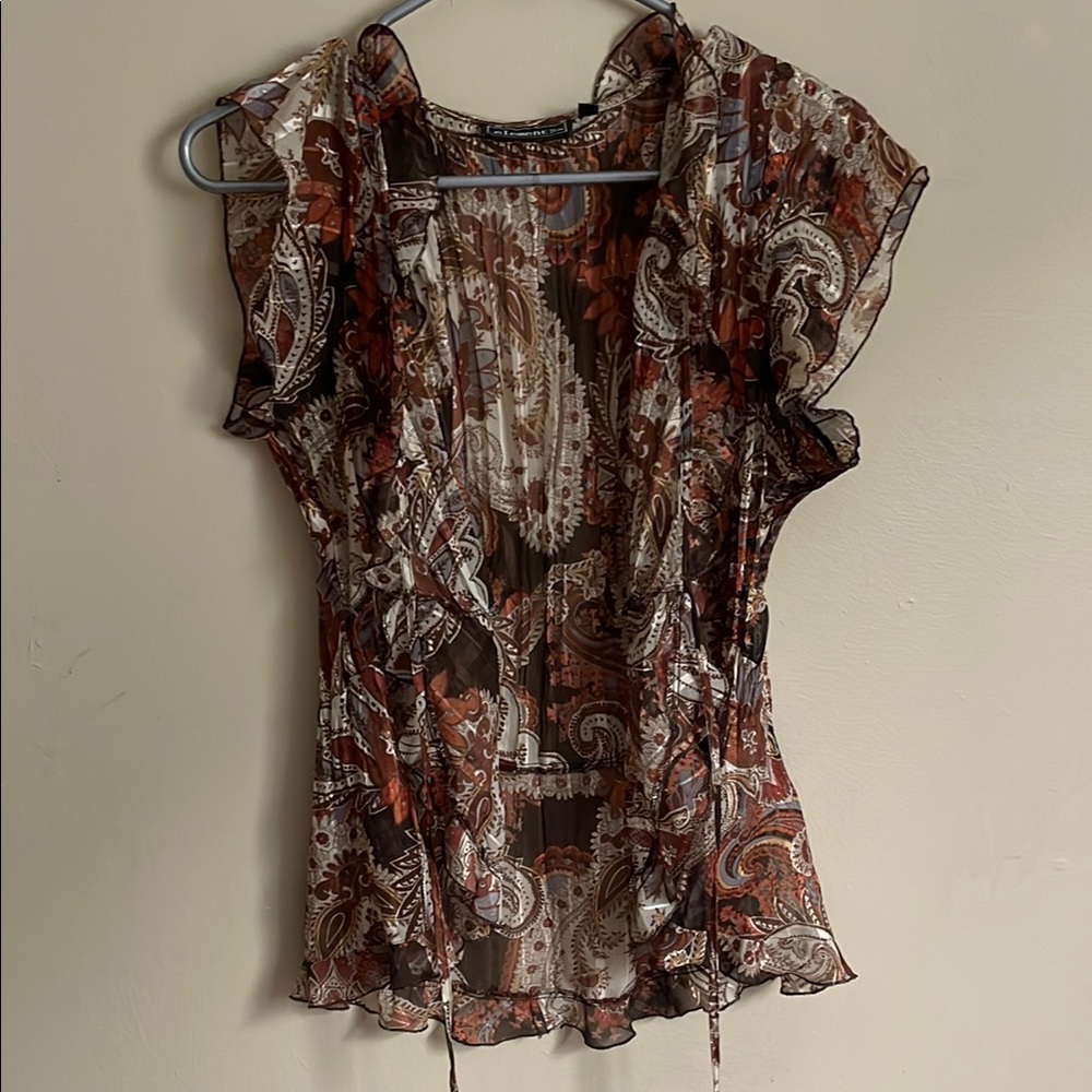 Women's Paisley Ruffle Top (Bin M)​